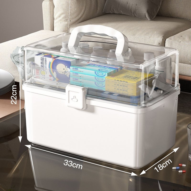 Large-Capacity Household Food-Grade Plastic Medicine Storage Box Multi-Layer Waterproof And Dustproof Extra-Large Classification Medicine Box Medicine Box - Image 1